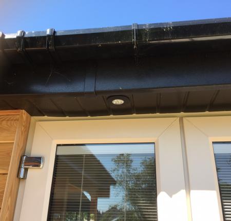 LED spotlights within Soffit boards